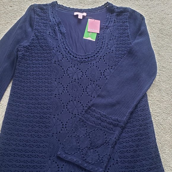 NWT LP Athena Sweater Dress in True Navy - Picture 4 of 6